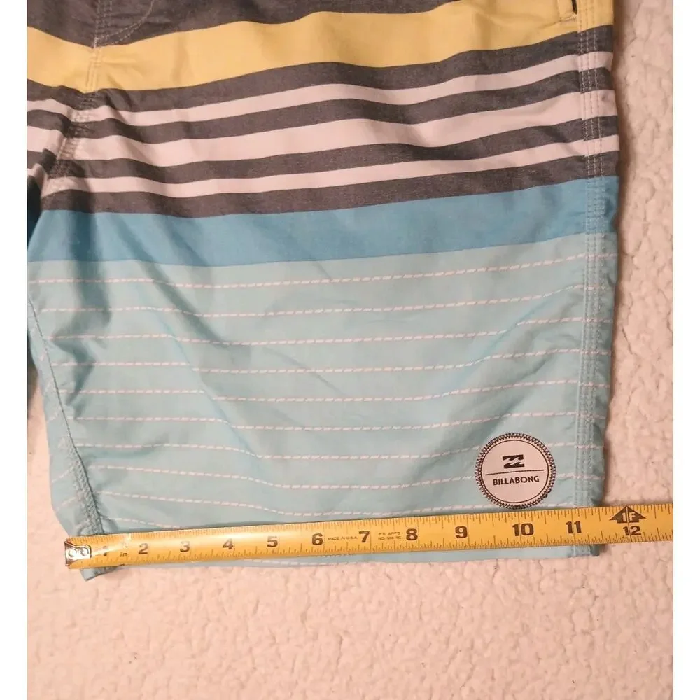 Billabong Mens Spinner Board Shorts‎ 32 Waist Army Blue Beach Surf Vacation Boho